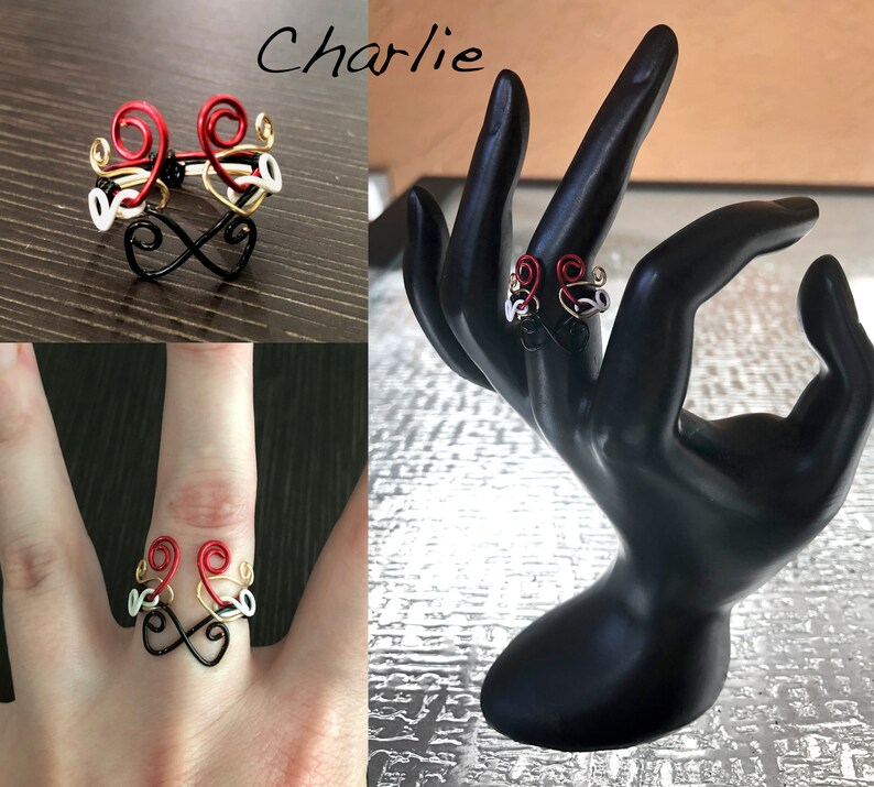 Hazbin Hotel Inspired Adjustable Wire Rings | Etsy