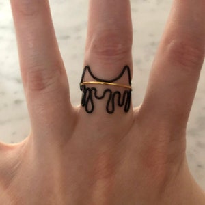 Ink Demon Inspired Adjustable Wire Ring