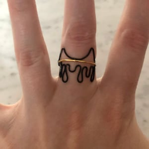 Ink Demon Inspired Adjustable Wire Ring