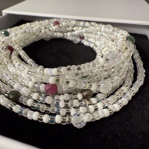 Seed Bead Wrap Bracelet – Tourmaline & Zircon – Multi-Layer – Handmade Jewelry – Limited Edition – Moon | Whispers Collection