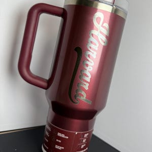 Stanley Quencher - Harvard Themed Engraved Stanley Tumbler