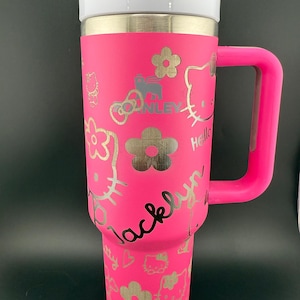 Stanley Quencher - HELLO....KITTY Themed Engraved Stanley Tumbler