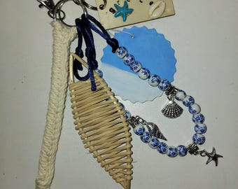 Basketwork key ring and company (macrame, wood, ceramic, beads, etc.)