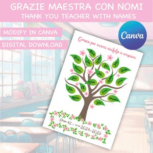 Árbol de agradecimiento para maestros como regalo de fin de año
