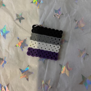 Asexual Pride Keychains.