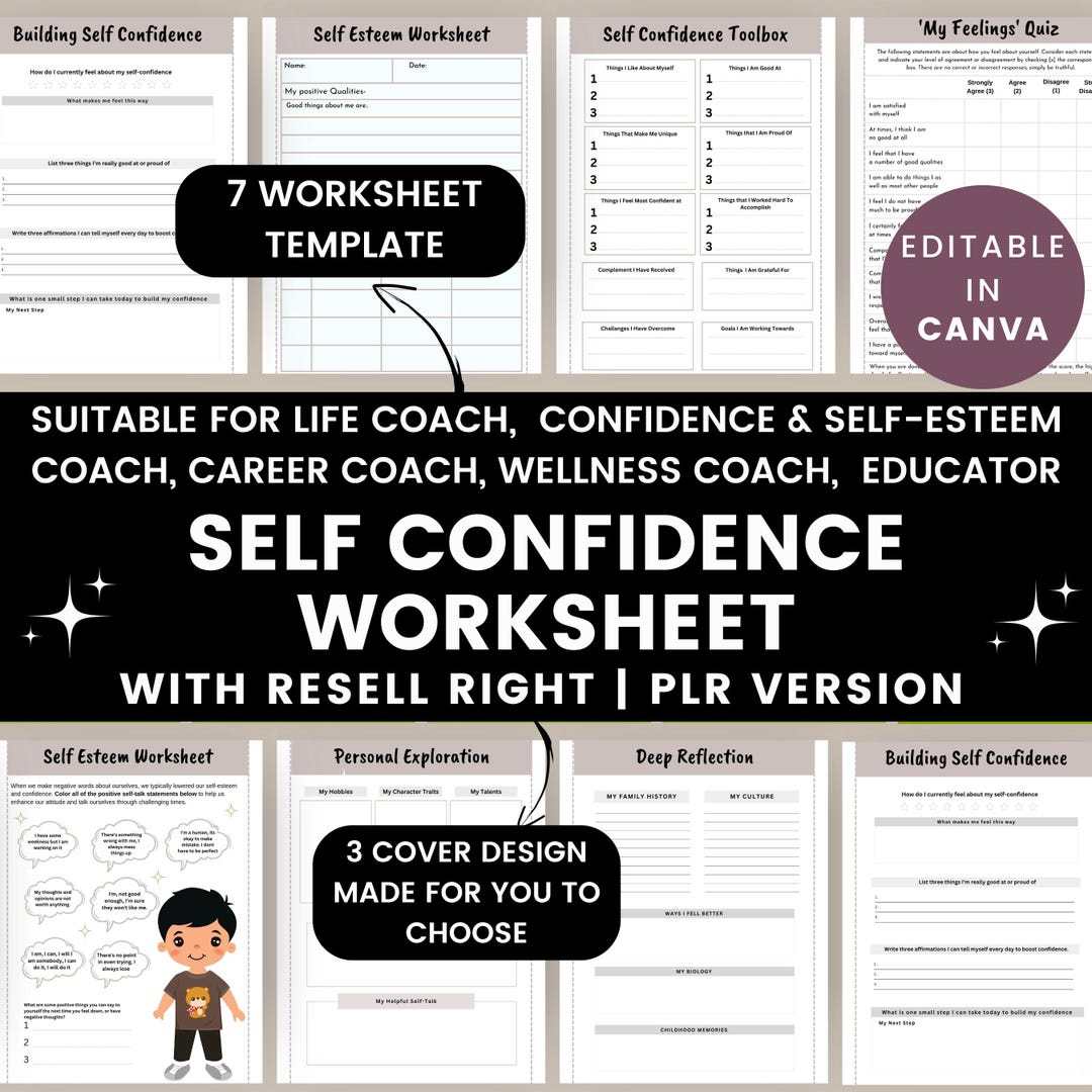 Done for You Self Confidence Worksheet, Brandable Coaching Program ...
