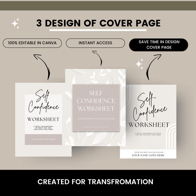 Done for You Self Confidence Worksheet, Brandable Coaching Program ...