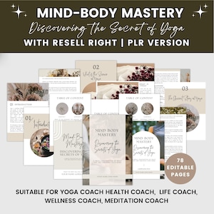 Done For You Yoga for Beginners Brandable Coaching Program, Workbook, Ebook | Content for Health Coaches, Yoga, Wellness, Meditation Coach
