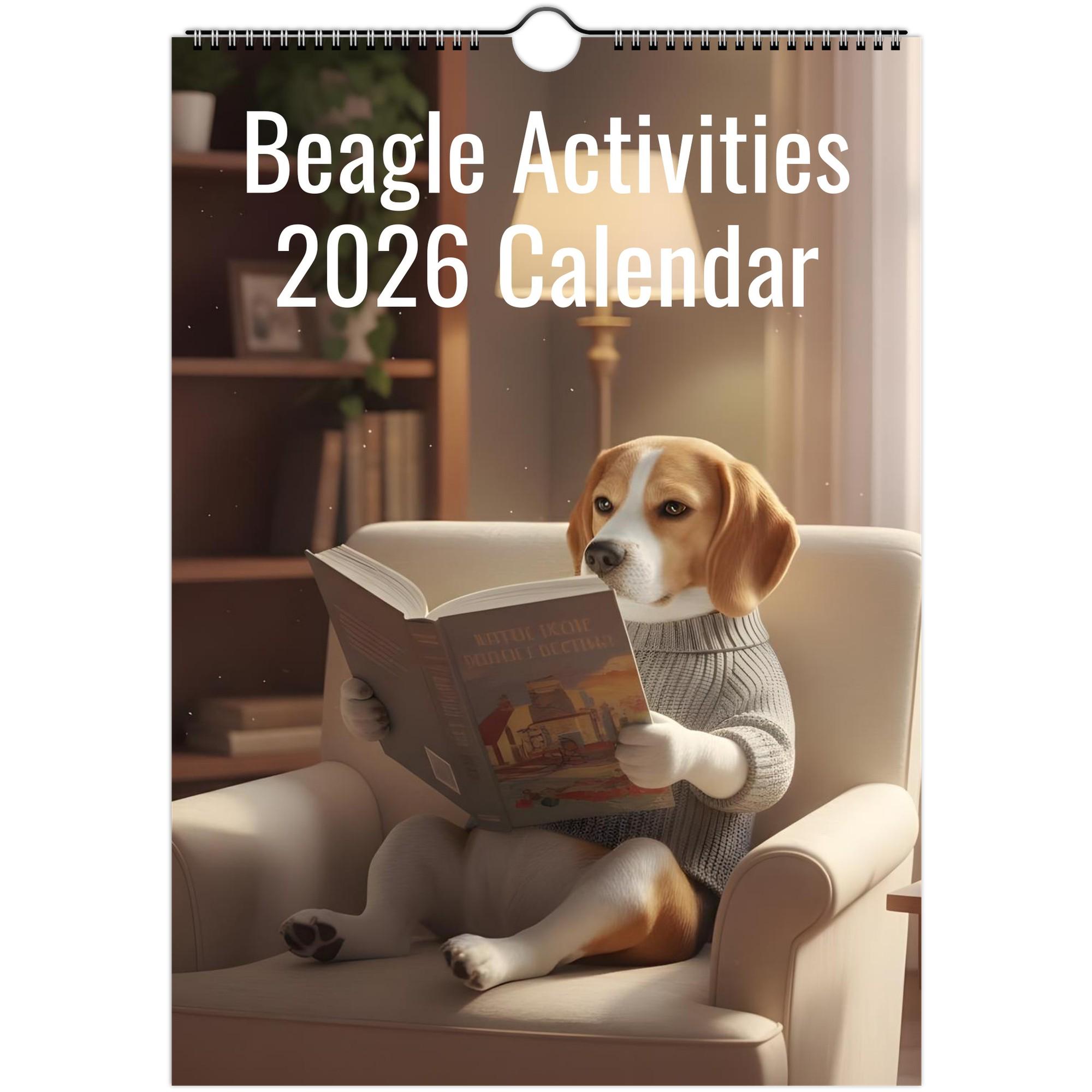 Beagle Dog Calendar 2026 - Daily Activities - Etsy