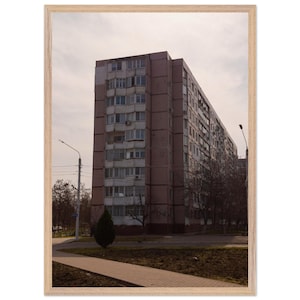 Stampa di architettura sovietica, fotografia della Transnistria, palazzo brutalista, arte murale, degrado urbano della Transnistria, poster di Tiraspol
