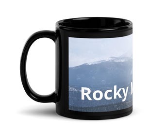 Taza negra brillante