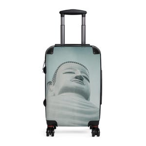 Giant Buddha Travel Suitcase - Tranquil Design Luggage, Travel Bag, Carry-On for Mindful Travelers, Vacation, Spiritual Journey, Adventure