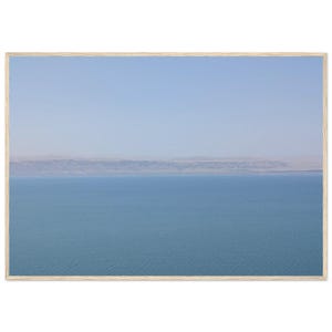 Il Mar Morto, Giordania, poster con cornice in legno su carta opaca di qualità museale, 28x40 pollici