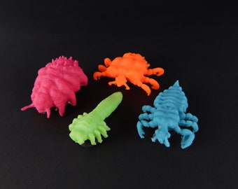 Ectoparasites: set of four magnetic arthropod models with gift box