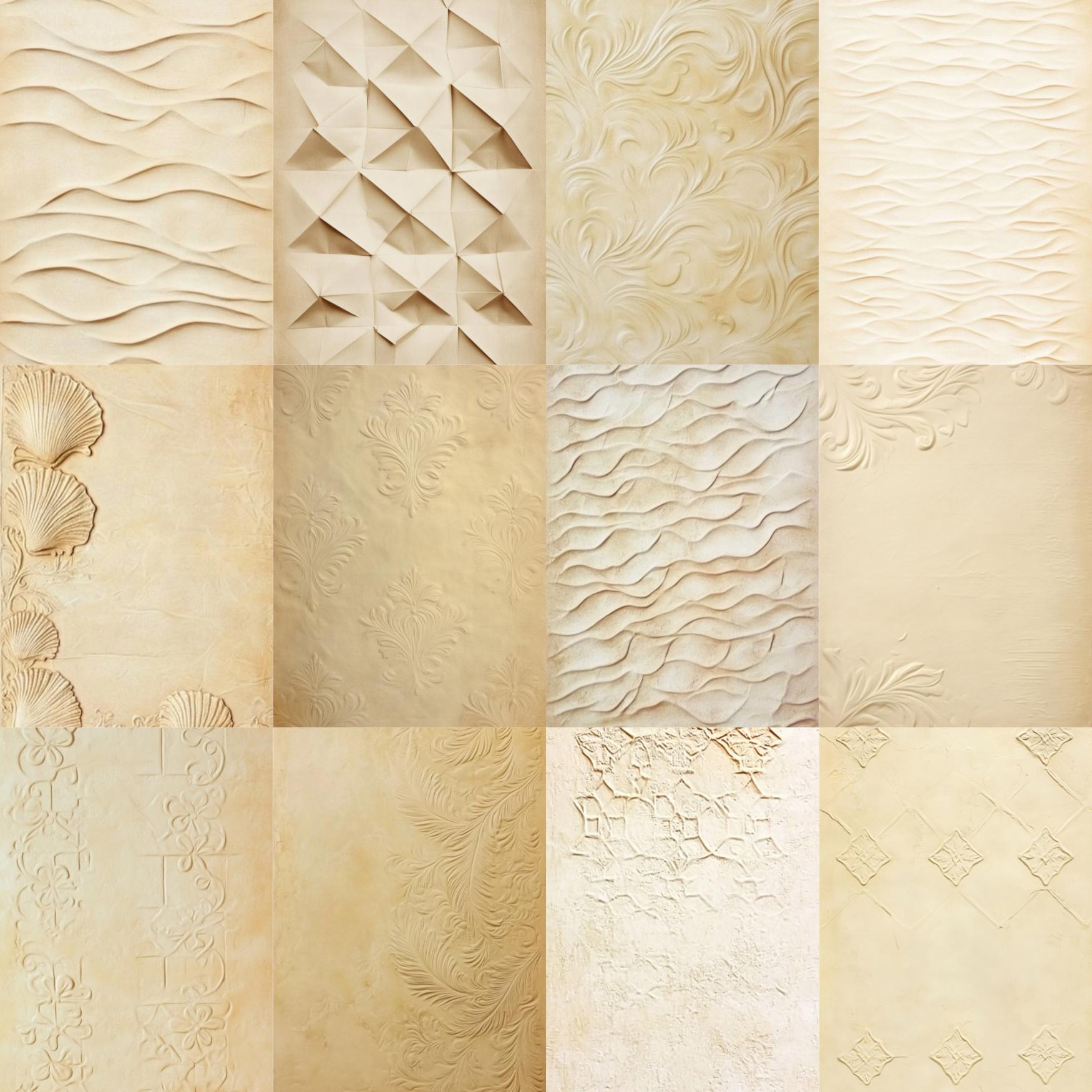 Neutral Embossed Junk Journal Pages, Papers, Vintage Filler Papers, Old ...