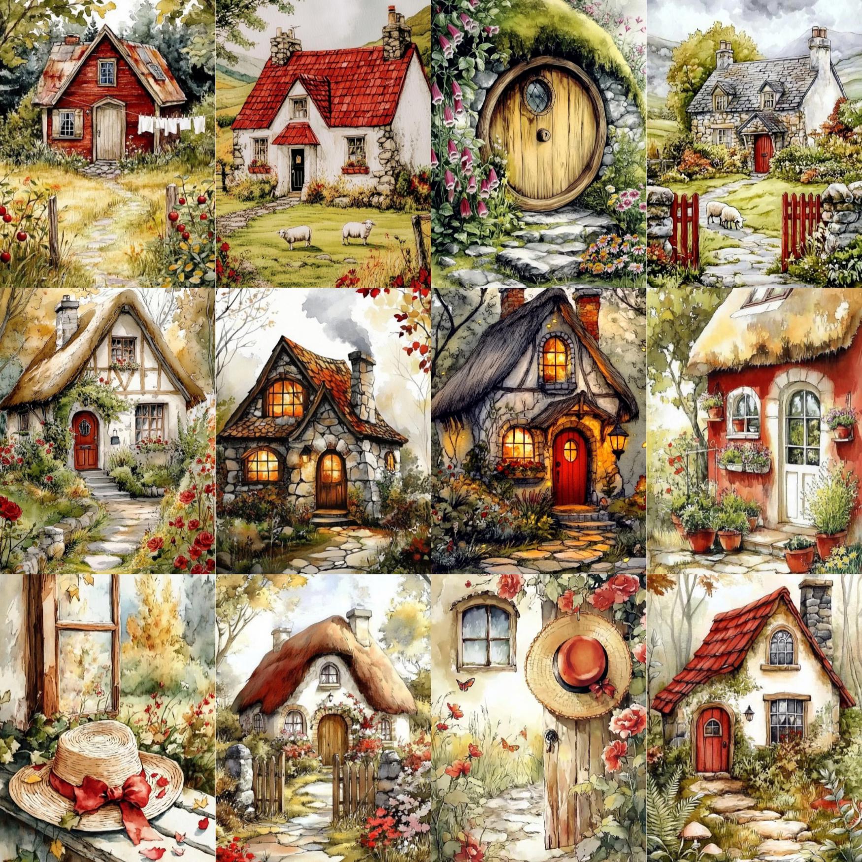 Cozy Cottage Junk Journal Pages, Quaint Cottagecore Aesthetic, Vintage ...