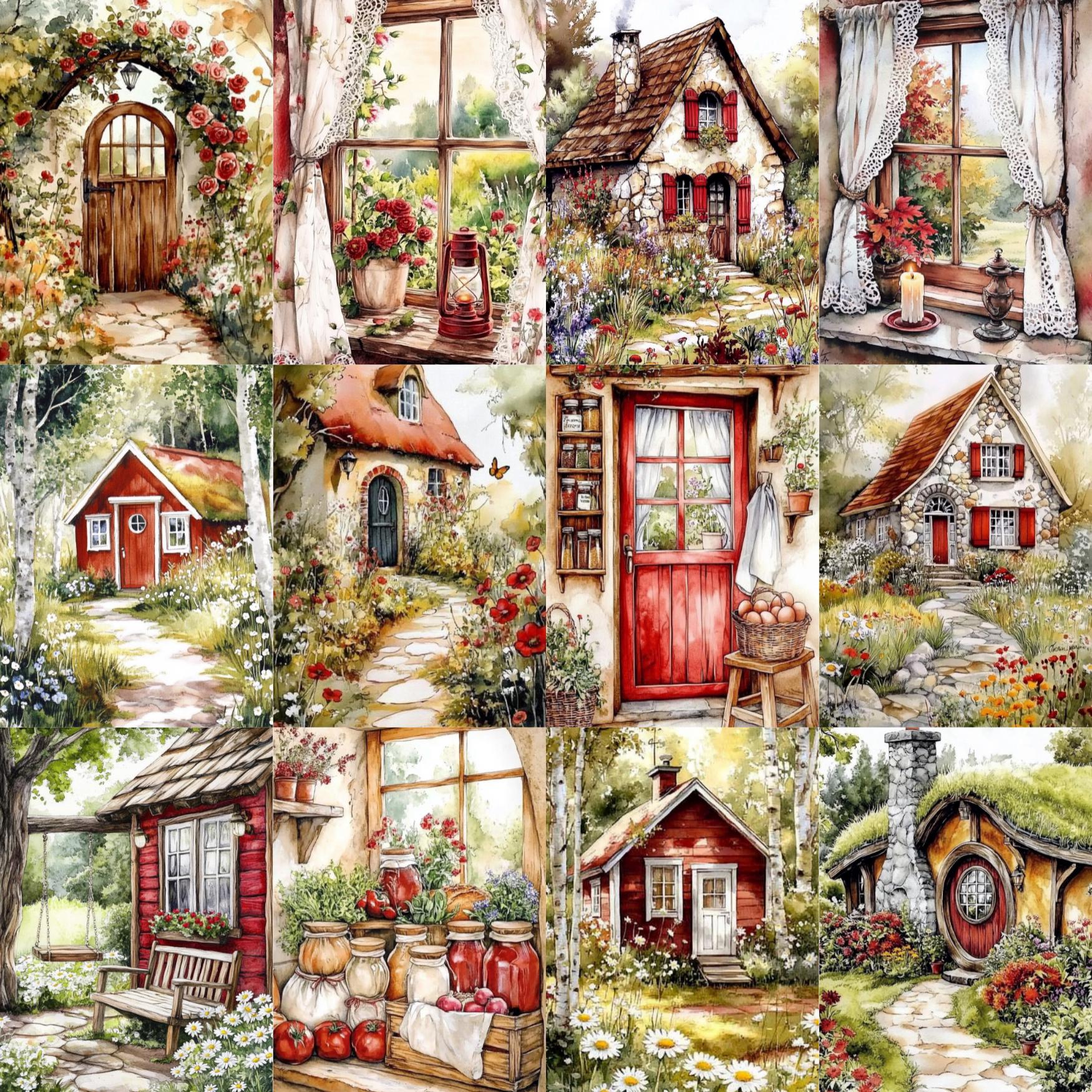 Cozy Cottage Junk Journal Pages, Quaint Cottagecore Aesthetic, Vintage ...