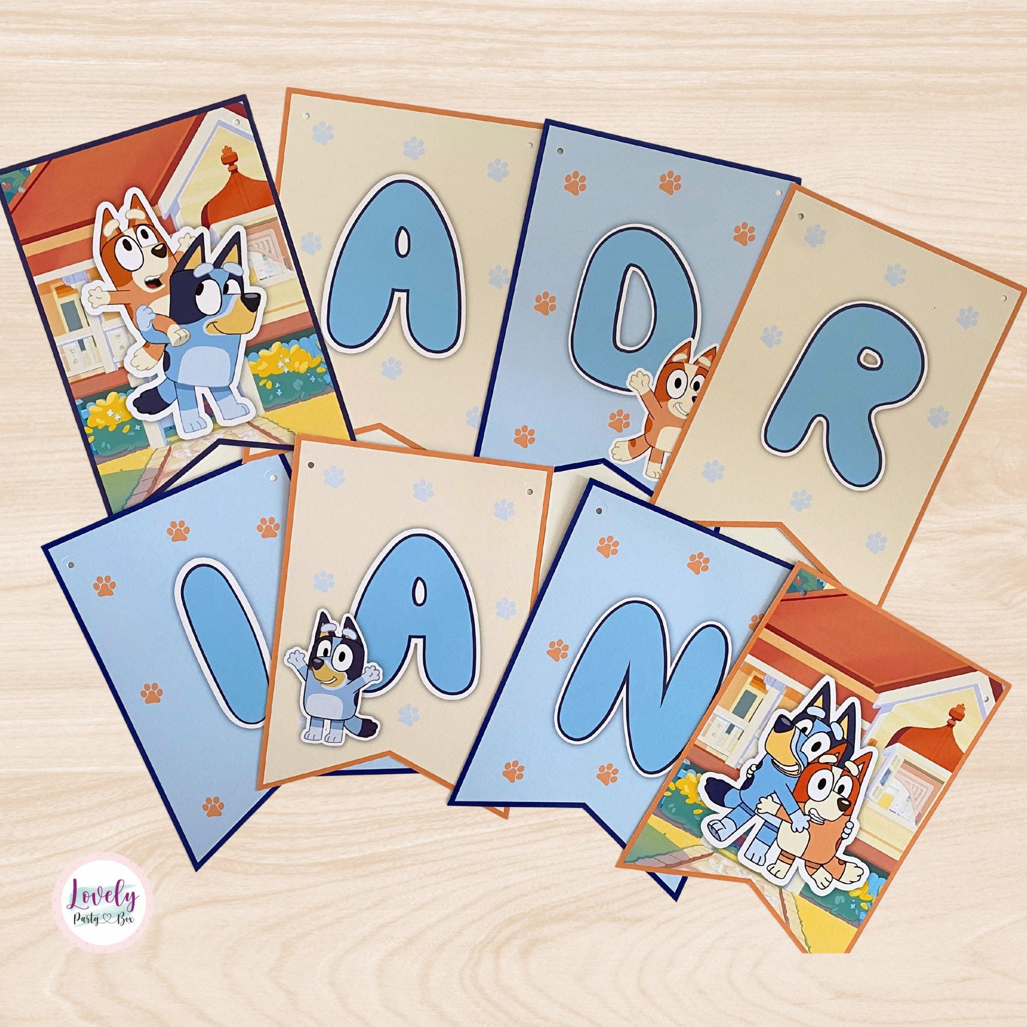 Custom Bluey and Bingo Banner