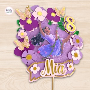 Isabella Cake Topper: 3D Layered Birthday Decoration, Personalized Party Decor