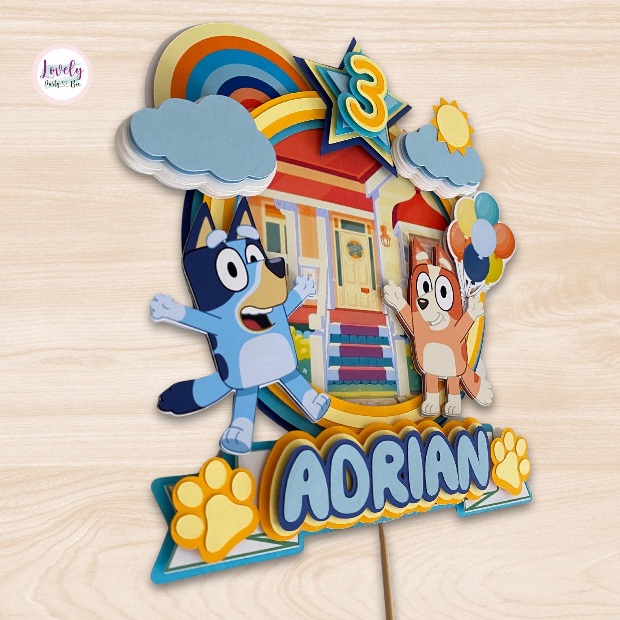 Custom Bluey and Bingo Cake Topper