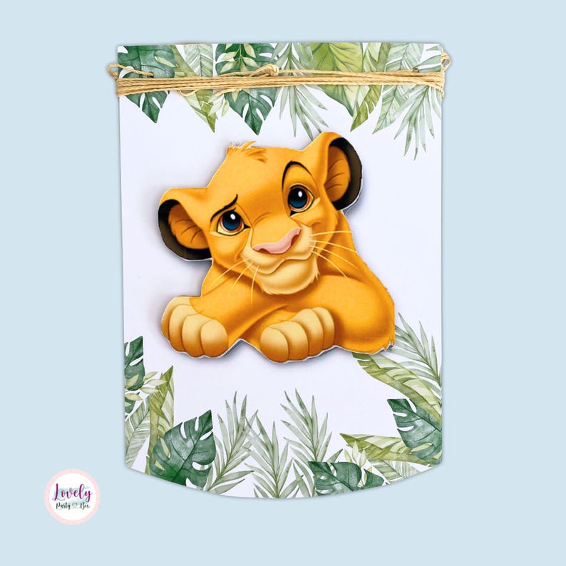 The Lion King Simba Theme Birthday Banner - Soft Copy