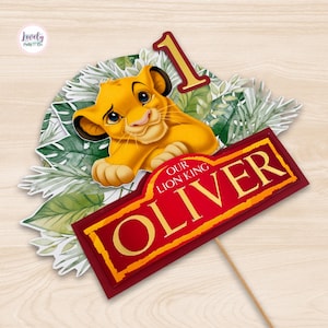 Lion King Custom Cake Topper - 3D Layered Birthday Cake Decoration - Personalized with Name & Age - Handmade Party Decor