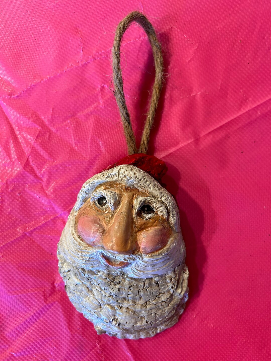 Octillery Santa Santa Oyster Shell Ornaments - Etsy