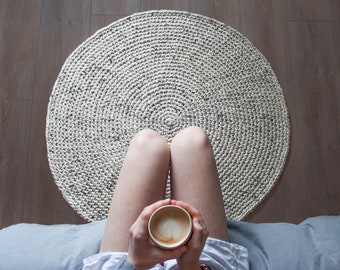 CROCHET PATTERN — circular super bulky carpet / Circular Crochet Rug — PDF