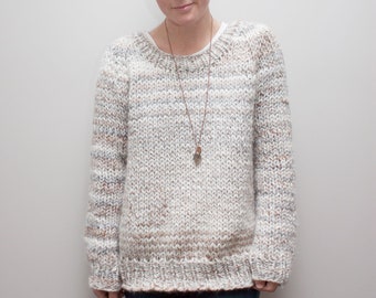 KNITTING PATTERN — Top down super bulky sweater / Winston Pullover — PDF