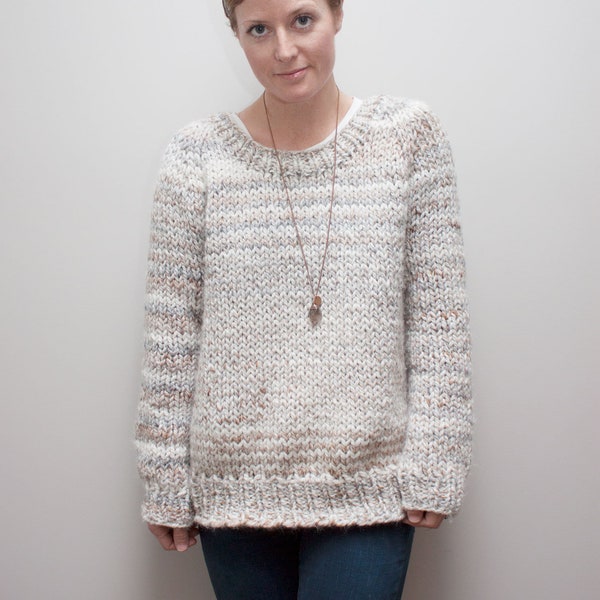 KNITTING PATTERN — Top down super bulky sweater / Winston Pullover — PDF