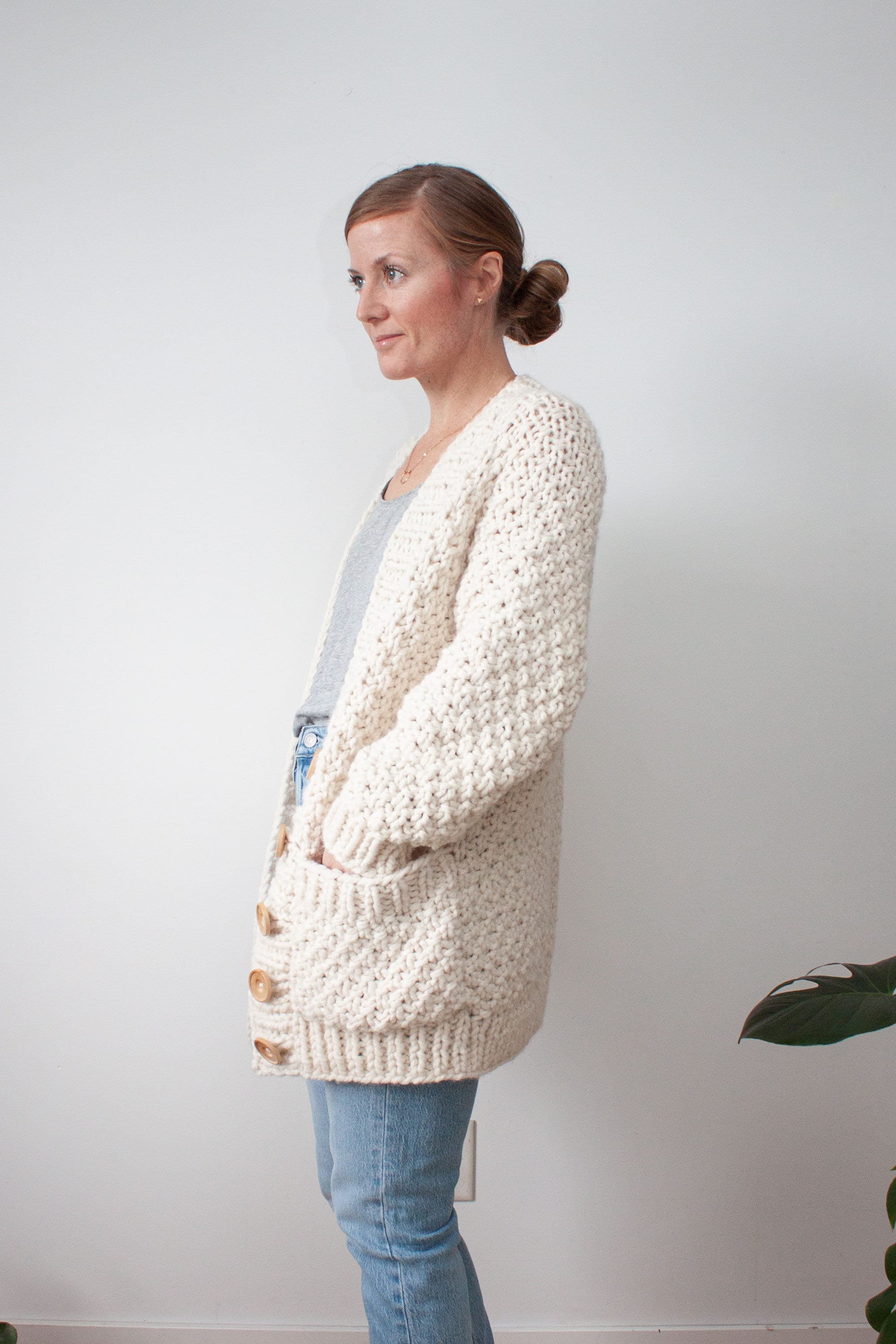 KNITTING PATTERN — Top Down Super Bulky Oversized Cardigan / Fernwood ...