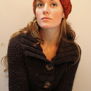 KNITTING PATTERN Easy fast seed stitch super bulky / Autumn hat PDF image 2