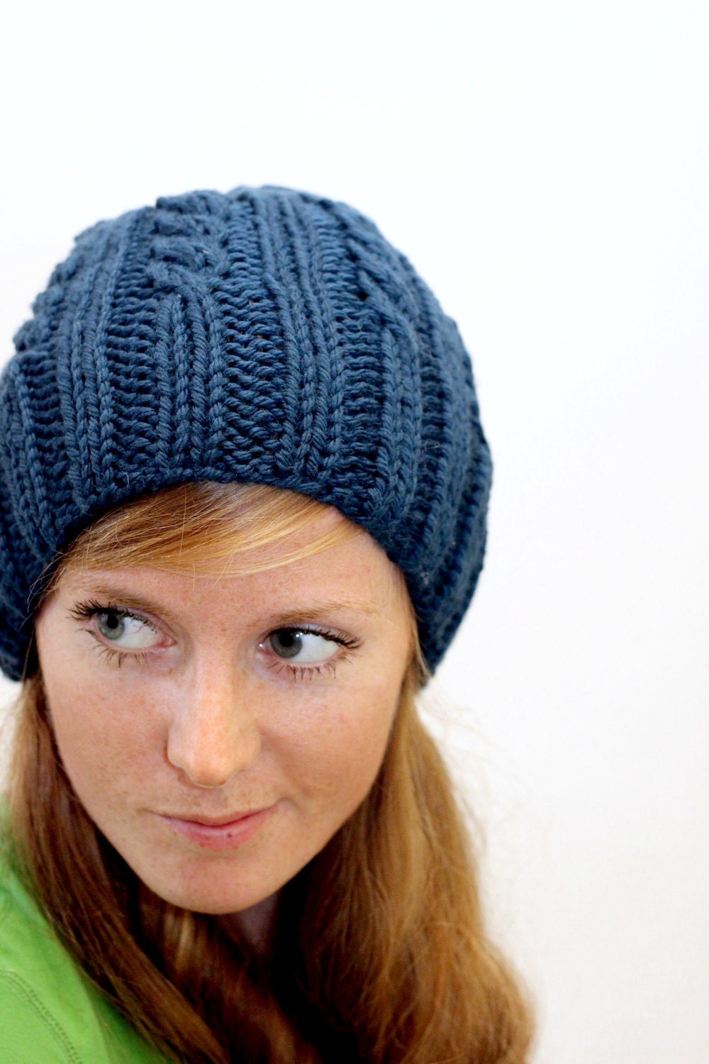 KNITTING PATTERN Easy Cable Rib Chunky Toque / Elizabeth Hat PDF - Etsy