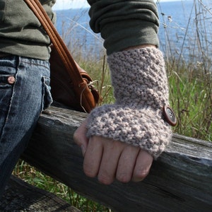 KNITTING PATTERN fingerless mittens mitts cuffs PDF