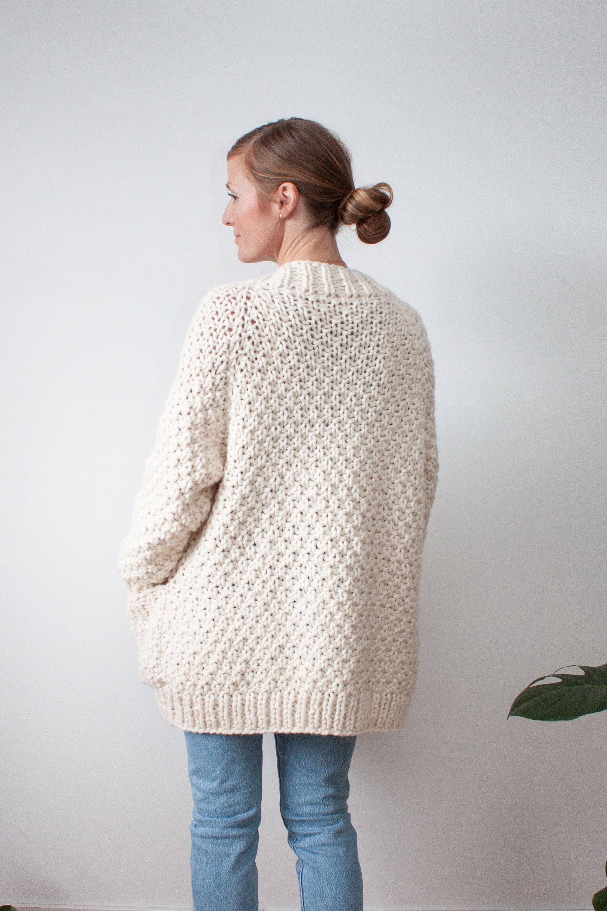 KNITTING PATTERN — Top Down Super Bulky Oversized Cardigan / Fernwood ...