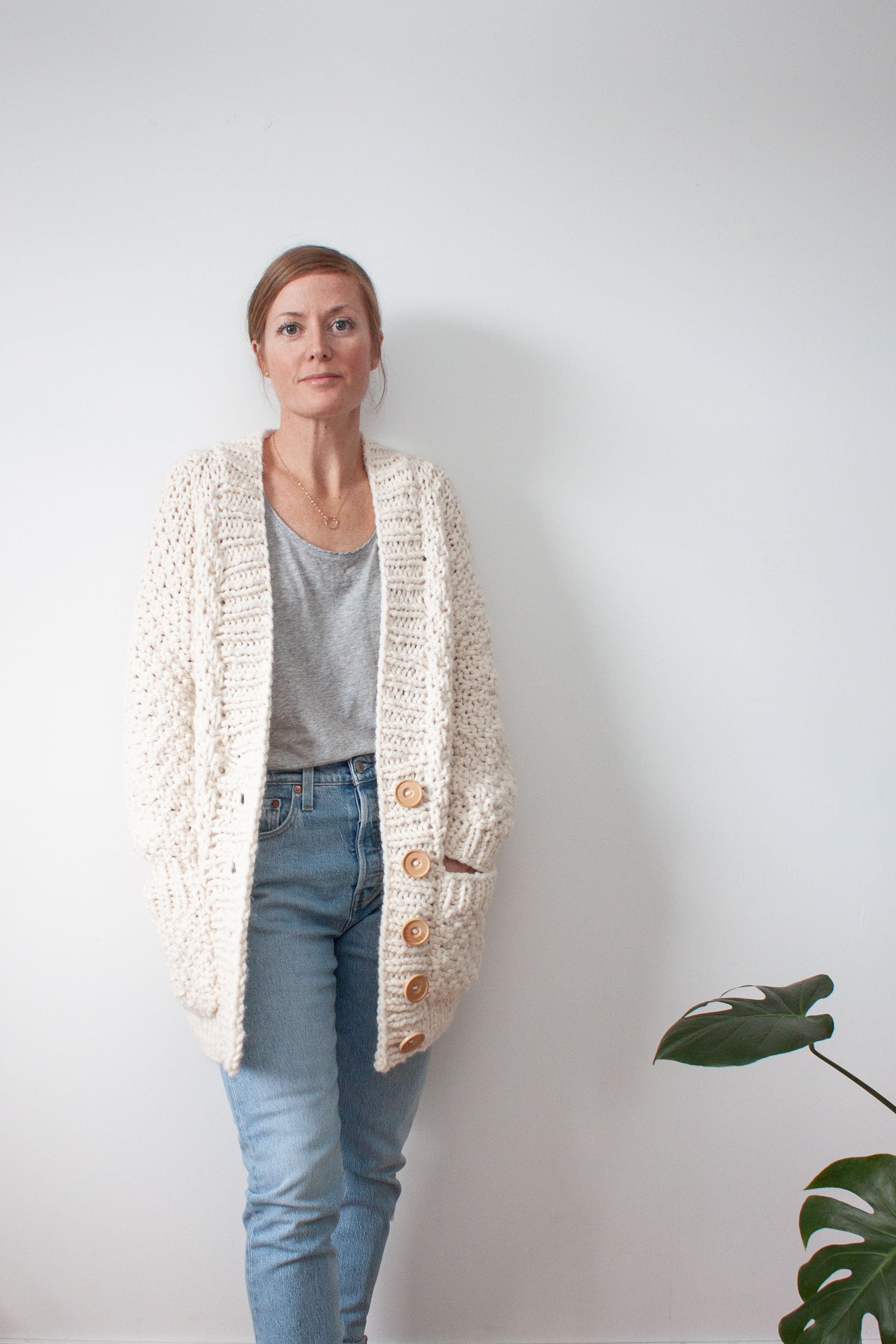 KNITTING PATTERN — Top Down Super Bulky Oversized Cardigan / Fernwood ...
