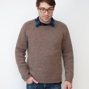 KNITTING PATTERN Top down worsted sweater / Men's Classic Raglan Pullover PDF image 2