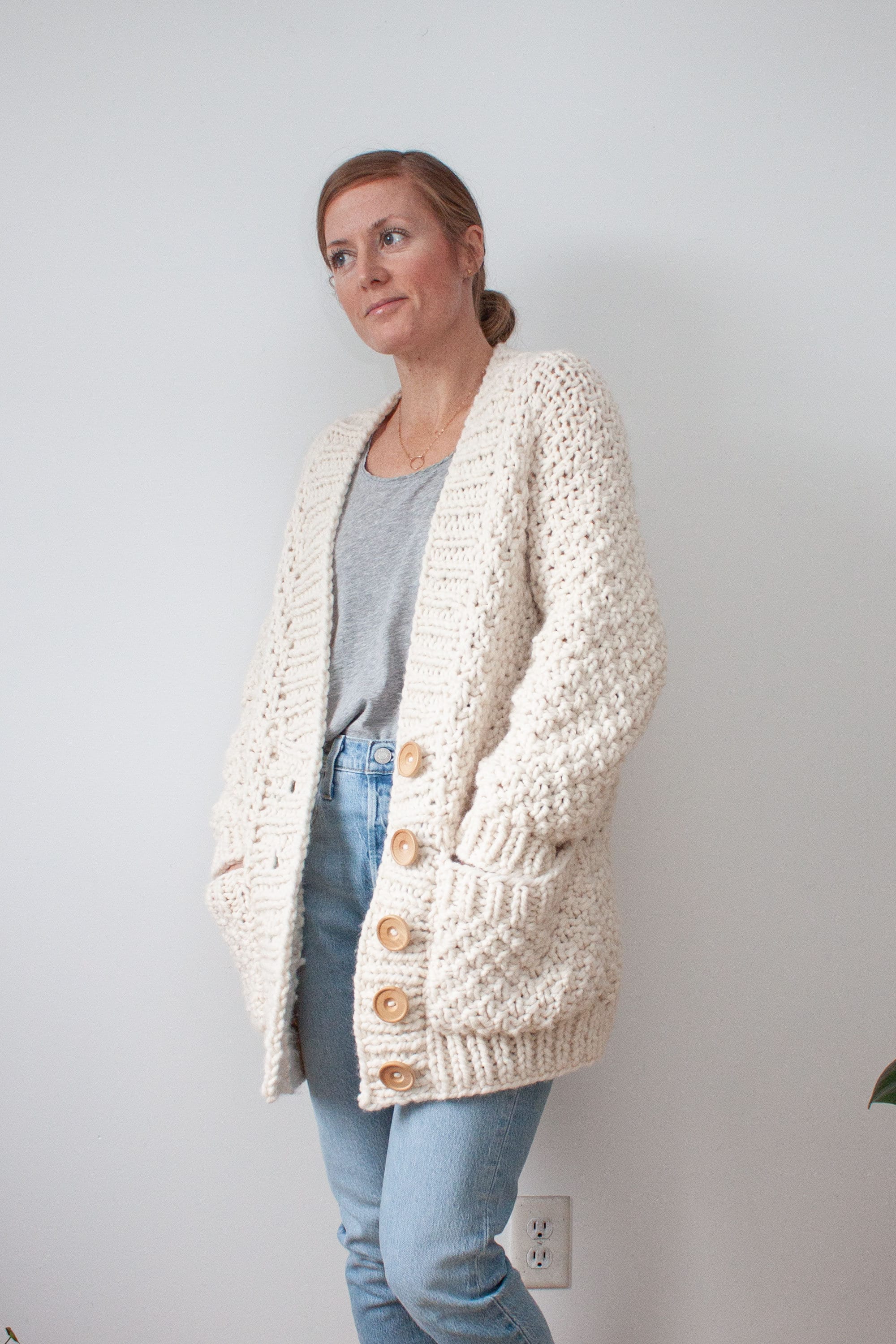 KNITTING PATTERN — Top Down Super Bulky Oversized Cardigan / Fernwood ...
