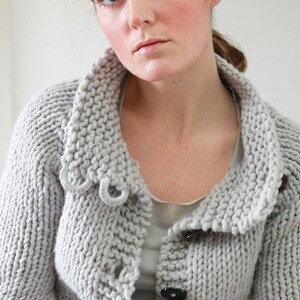 KNITTING PATTERN Top-down super bulky sweater / Twiggy Cardigan PDF image 4