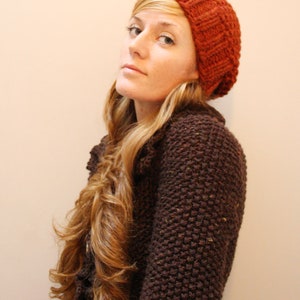 KNITTING PATTERN Easy fast seed stitch super bulky / Autumn hat PDF image 3