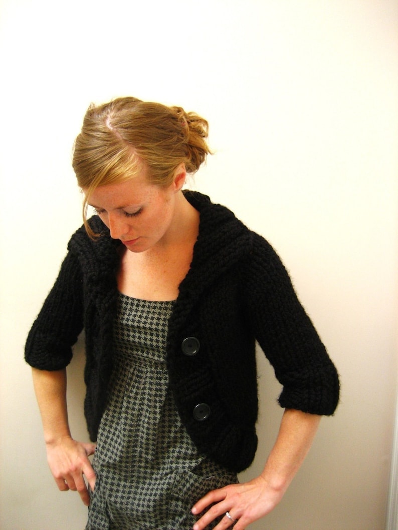 KNITTING PATTERN // Cozy Bolero // Top-down Super Bulky - Etsy