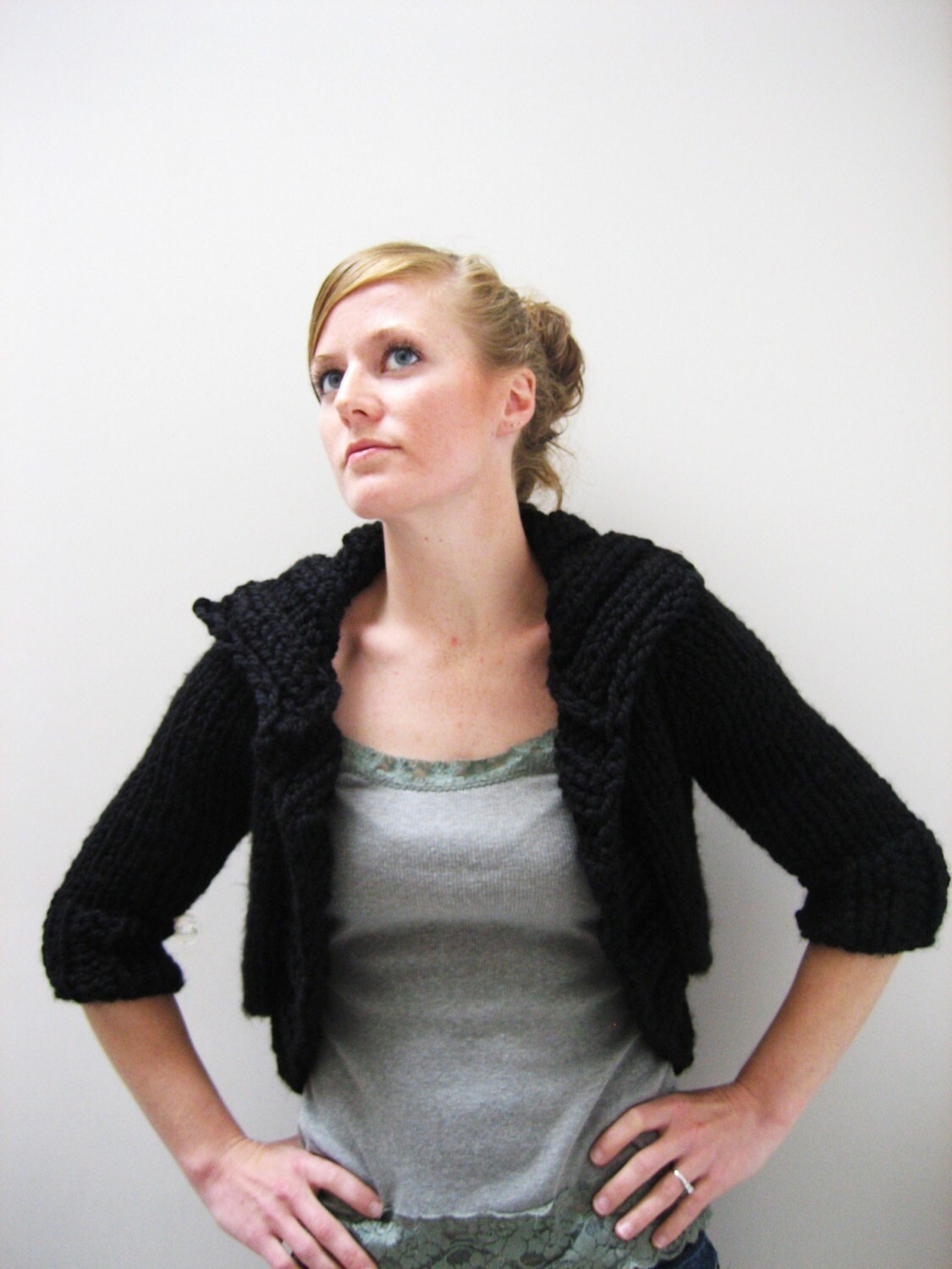 KNITTING PATTERN // Cozy Bolero // top-down super bulky | Etsy