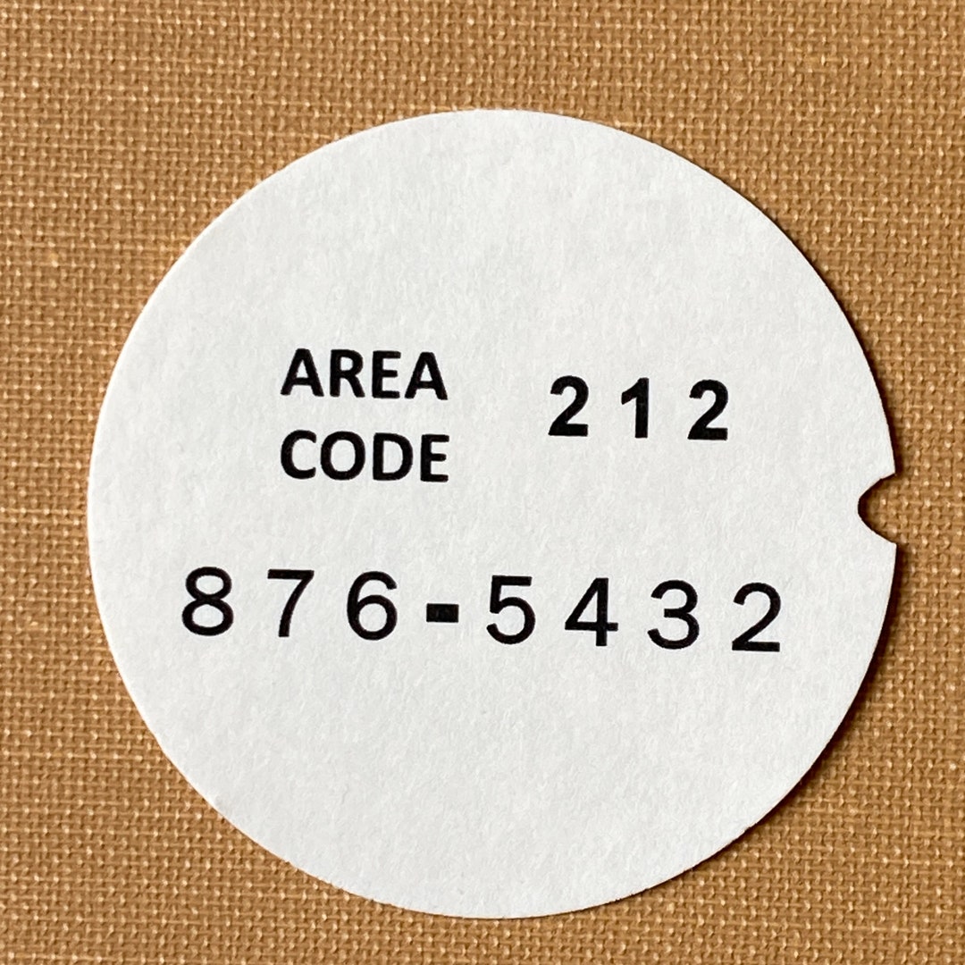 Custom Telephone Number Dial Card for Rotary Phone Etsy