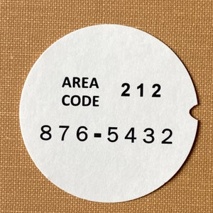 Carte de numérotation personnalisée pour téléphone à cadran