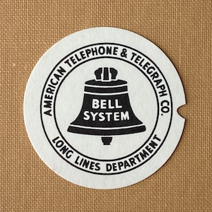 AT&T Bell System Rotary Telephone Dial Card Insert