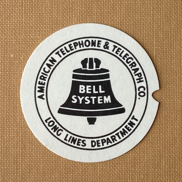 Dial Card Insert AT&T LONG LINES Department for Rotary Phone Center Dial 1.5” card stock paper insert Western Electric Bell System Telephone