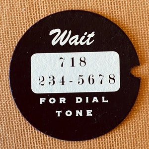 Custom Telephone Number Dial Card for Rotary Phone