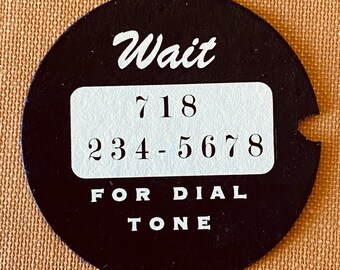 Custom Telephone Number Dial Card for Rotary Phone