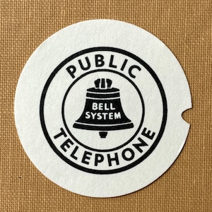 DIAL CARD INSERT Public Telephone for Rotary Phone Center Dial 1.5” card stock paper insert Bell System Western Electric