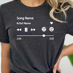 Custom Song & Artist Name T-Shirt: Personalized Music Gift